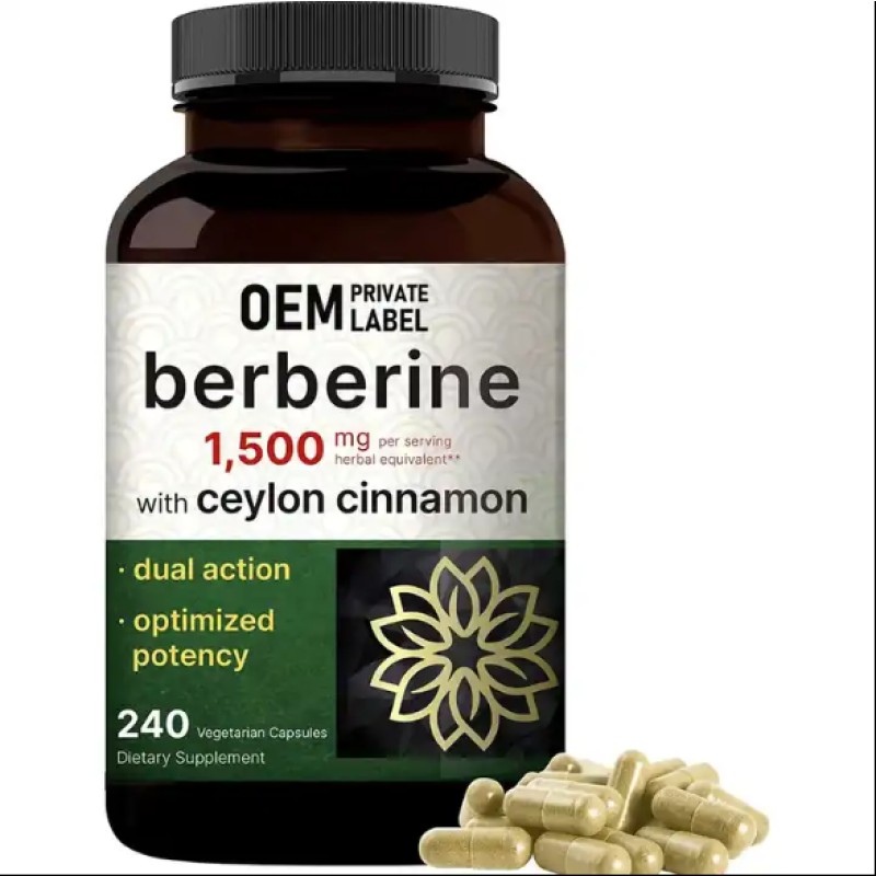 OEM/ODM Berberine Supplement Ceylon Cinnamon Hydrochloride Capsules Healthy Glucose Metabolism for Adults Beauty Products