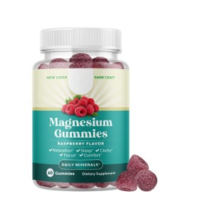 Sleeping Bear Gummies Threonate Cramp Relaxation OEM Magnesium Glycinate Gummy Vitamin Capsules Beauty Product for Adults