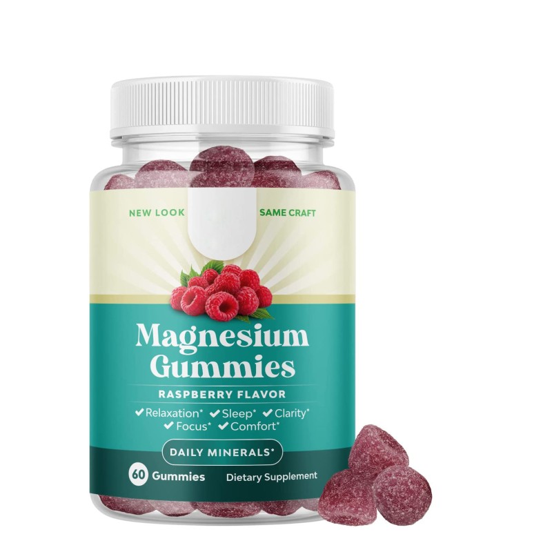 Sleeping Bear Gummies Threonate Cramp Relaxation OEM Magnesium Glycinate Gummy Vitamin Capsules Beauty Product for Adults