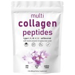 OEM 454G Collagen Protein Powder Easy-to-Dissolve Beauty Supplement with Vitamin C Non-Genetically Modified for Men and Women