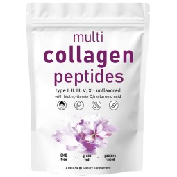 OEM 454G Collagen Protein Powder Easy-to-Dissolve Beauty Supplement with Vitamin C Non-Genetically Modified for Men and Women