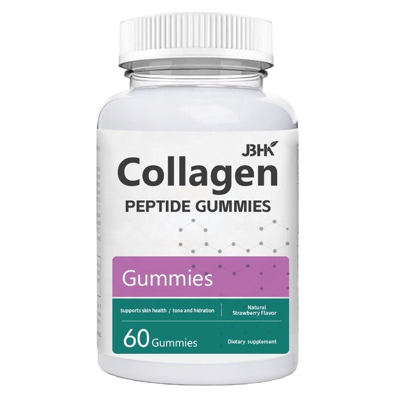 OEM/ODM Multi-Collagen Peptide Gummies with Vitamin C Biotin Hyaluronic Acid Supports Healthy Hair Skin Nails Beauty Product