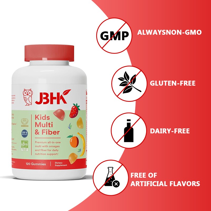 OEM Kids Fiber Vitamins Daily Multivitamin Gummy for Overall Health with Vitamin A, E, K 3