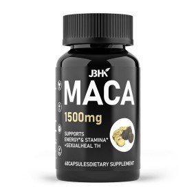 Private Label 1500mg Organic Black Maca Root Capsules Performance Support Supplement for Adults and Teenagers Men and Women