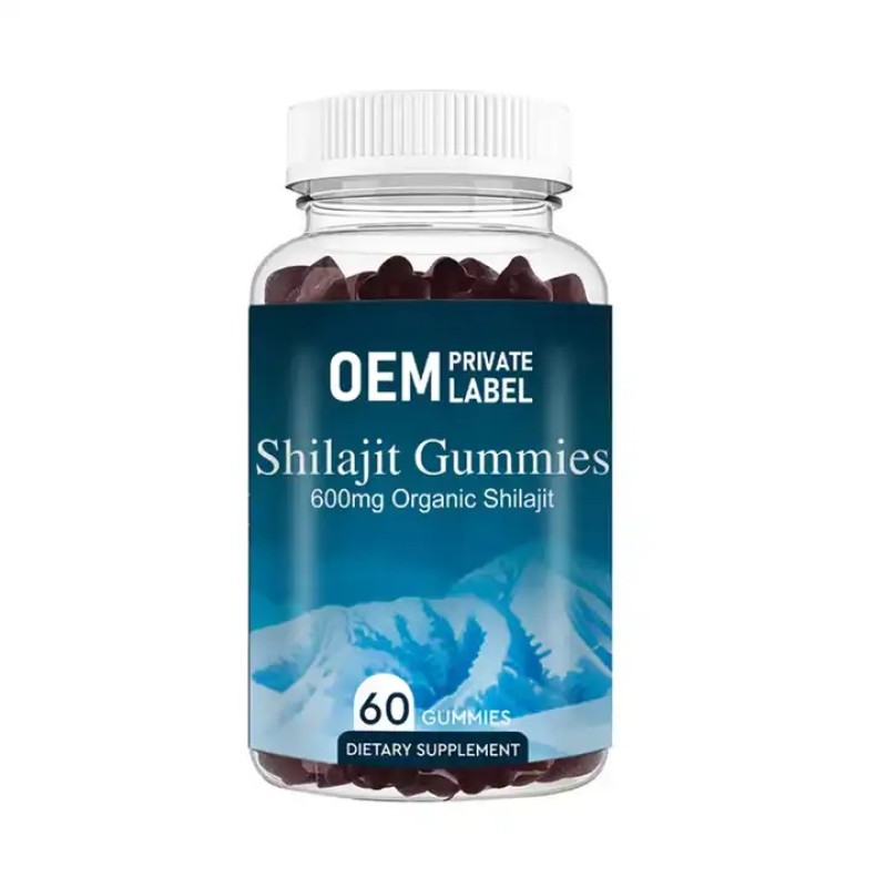 OEM Private Label 600mg Organic Shilajit Supplements Himalayan Resin Gummies with Black Seed Oil Natural for Adults