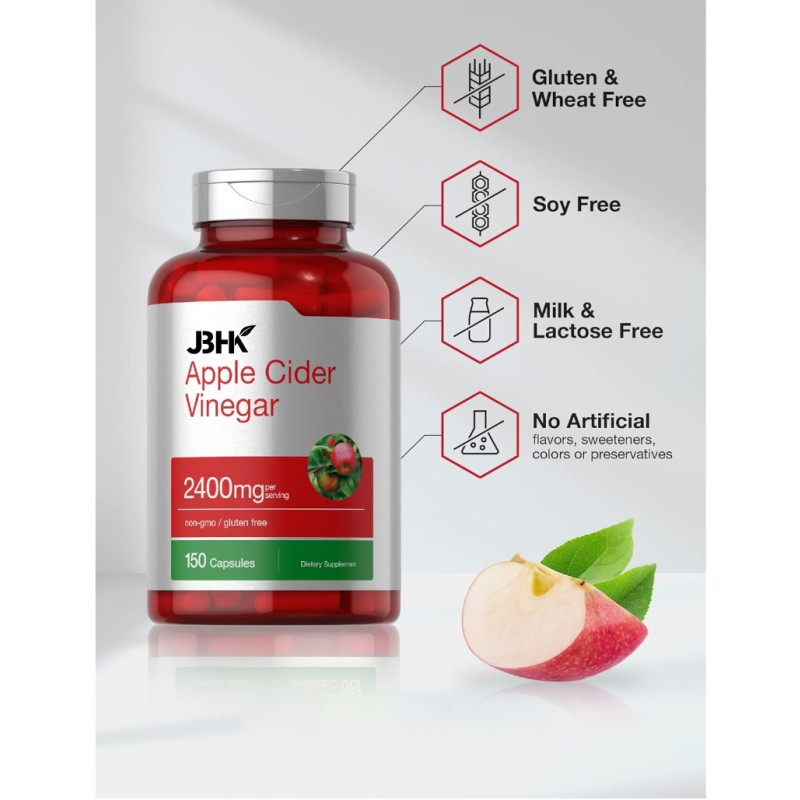 JBHK Free Supplement Weight Loss Cider Vinegar Capsules Antioxidant Function