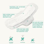 卫生巾厂家 - 定制logo高品质有机棉超薄吸收加强