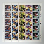 邮票贴纸厂家 - 防水25片英国漫画风格剪贴簿用