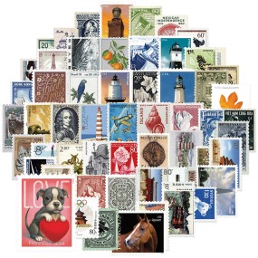 邮票贴纸厂家 - 高评级高品质印刷美国国旗全球商务信封