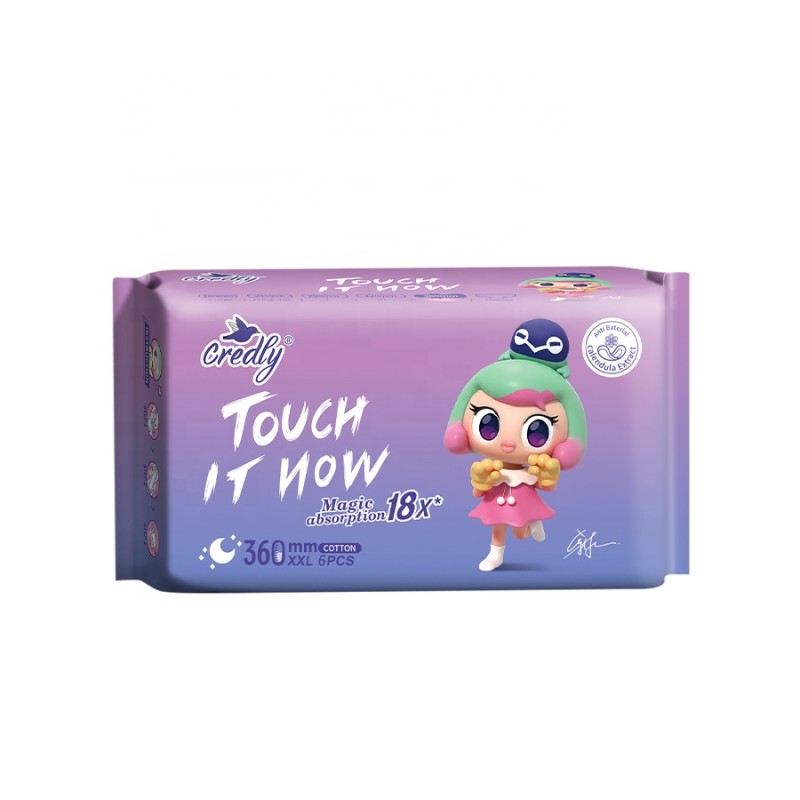 卫生巾厂家 - 6片1包360mm尺码一次性日用经期护垫