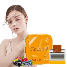 Collagen Oral Strips Manufacturer - Factory Price Brighten Whitening Hair Skin