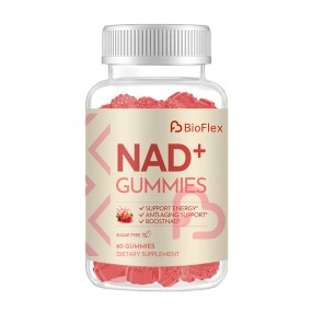 NAD Gummies Manufacturer - BioFlex Custom Logo Strawberry Flavor 1000mg NAD Nicotinamide Quercetin