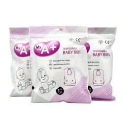 婴儿围兜厂家 - 一次性批发非织造定制设计新生儿围兜