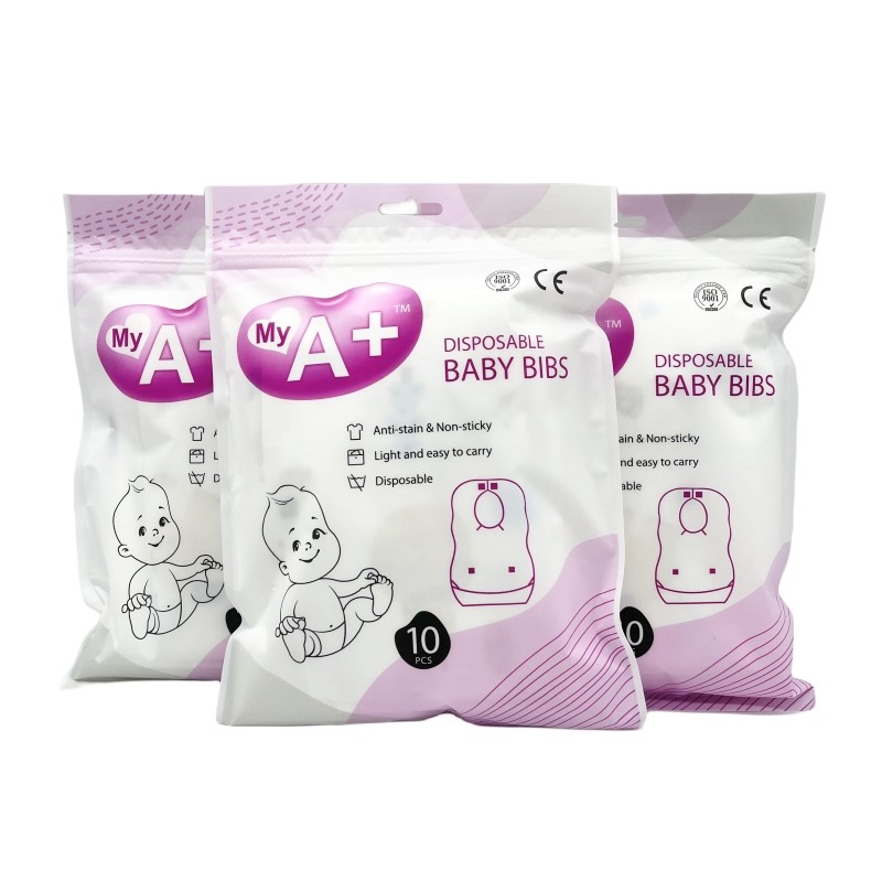 婴儿围兜厂家 - 一次性批发非织造定制设计新生儿围兜