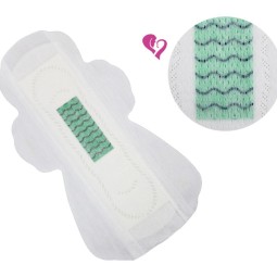 卫生巾供应商 - 290mm超薄夜用绿负离子一次性