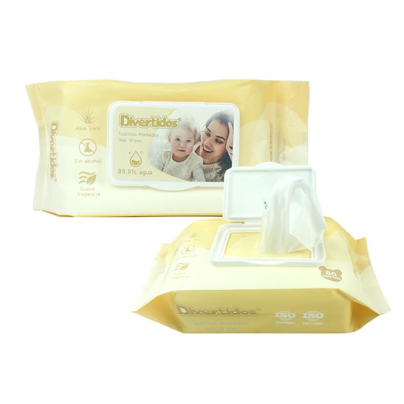 婴儿湿巾生产商 - 无酒精芦荟香氛护肤