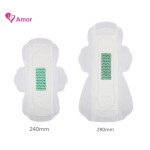 卫生巾供应商 - 290mm超薄夜用绿负离子一次性