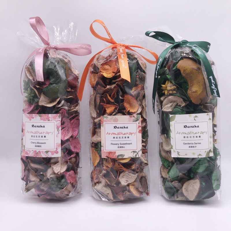 I025 Jasmine Orange Fresh Scent Petal Sachet Potpourri Home Fragrance Sachet of Petal Dried Flower Scented
