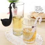 TEA07 Favorable Creative Swan Shaped Non-toxic Plastic Hooking Tea Infusers Loose Tea Spice Filter