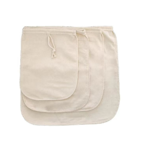 Drawstring Organic Cotton Material Filter Bag and Empty Tea Bag for Milk Juice