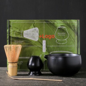 MS01 Custom Logo 4 to 7 Pcs Matcha Bowl Japanese Tea Matcha Bamboo Whisk Chasen Matcha Kit Set