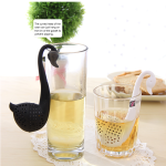 TEA07 Favorable Creative Swan Shaped Non-toxic Plastic Hooking Tea Infusers Loose Tea Spice Filter