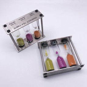 TEA10 Hot Sale 3 in 1 Metal Combination Hourglass 3/4/5 Minute Perfect Tea Timer in Stock
