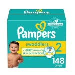 婴儿纸尿裤厂家 - 热销Pampers Swaddlers2码148片批发价