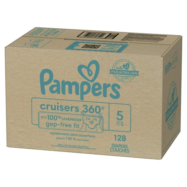 婴儿纸尿裤厂家 - 可靠市价Pampers巡洋舰360 5码128片