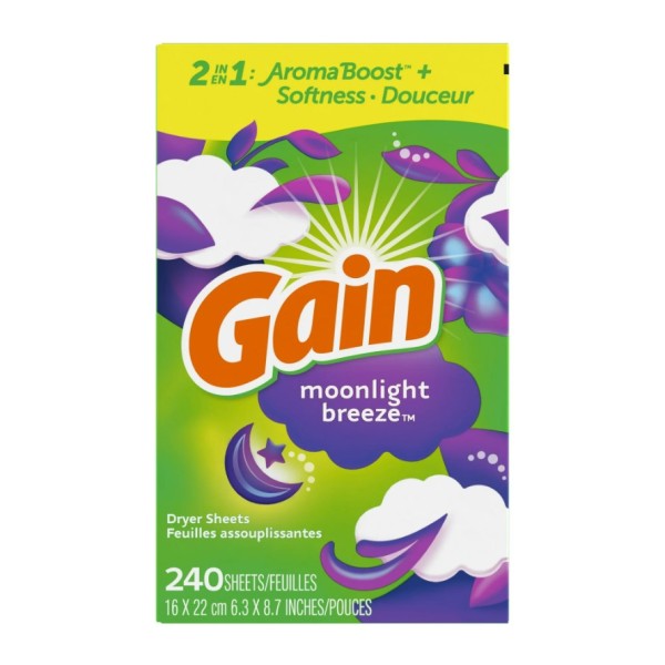 Fabric Softener Manufacturer - Genuine Supplier Gain Dryer Sheets Moonlight Breeze 240 Count