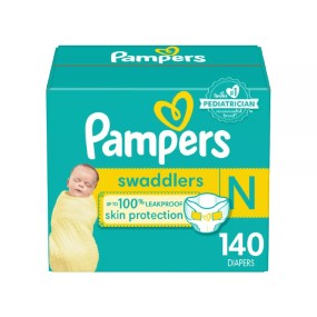 婴儿纸尿裤厂家 - 批发供应Pampers Swaddlers新生儿0码140片