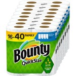 Paper Towels Manufacturer - Bounty Original 2-Ply White 16 Family Rolls 40 Regular Rolls USA
