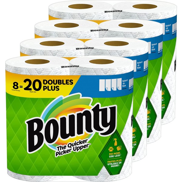 Paper Towels Manufacturer - Bounty Authentic 2-Ply White 8 Double Rolls 20 Regulars Factory Price