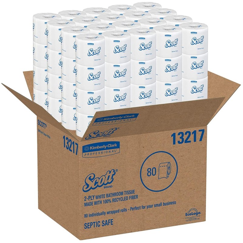 Toilet Paper Manufacturer - Scott Standard 2-Ply White 80 Pack 37840 Sheets 473 Counts Sale