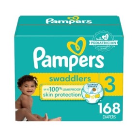 婴儿纸尿裤厂家 - 批量供应Pampers Swaddlers3码168片送货上门