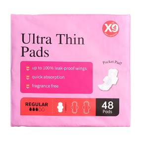 Sanitary Pads Manufacturer - X9 Private Label Disposable Female Pocket Ultra Thin 245mm