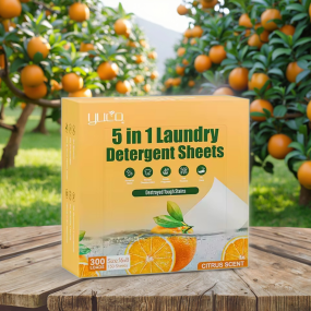 Laundry Detergent Sheets Supplier - Tangerine Fragrance Home Use