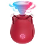 USB Rechargeable Clitoral Silicone Rose Vibrator for Women Magnetic Charging with Sucking Feature-Sex Toys