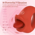 Red Lips Big Mouth Female Tongue Licking Sucking Second tide Vibrator Licking Pussy Sucking Adult Sex Masturbation Device