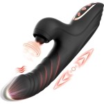Clit Anal Stimulation Wand Massage with Speeds G Spot Clitorials Nipple Adult Sex Toy Rabbit Telescopic Dildo Vibrator for Women
