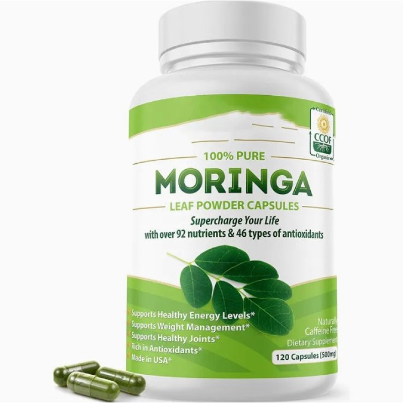 Factory Wholesale Moringa 60 Capsules Antioxidant Herbal Supplements for Liver Protection