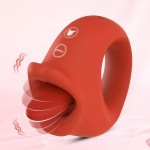Red Grapefruit Honey Tongue Vibrator Multi-Speed Adult Sex Toy for Tongue Licking Masturbation