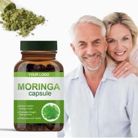 Private Label Wholesale Moringa Leaf Capsules Antioxidant Immune System Support for Digestive Health Skin Hair Joint Health
