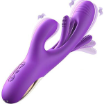3 in 1 G Spot Vibrator with 7 Flapping & Rabbit Patterns, 7 Vibrating Female Sex Toy, Clitoral Nipple Stimulation Couple Sex Toy