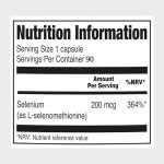 硒胶囊厂家 - 无酵母200mcg免疫支持