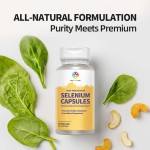 硒胶囊厂家 - 无酵母200mcg免疫支持