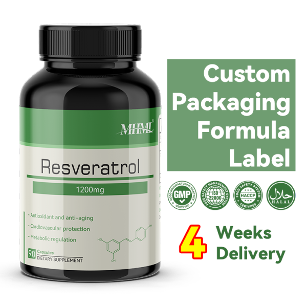 Resveratrol Capsules Manufacturer - 1200mg Vegan Natural Supplement