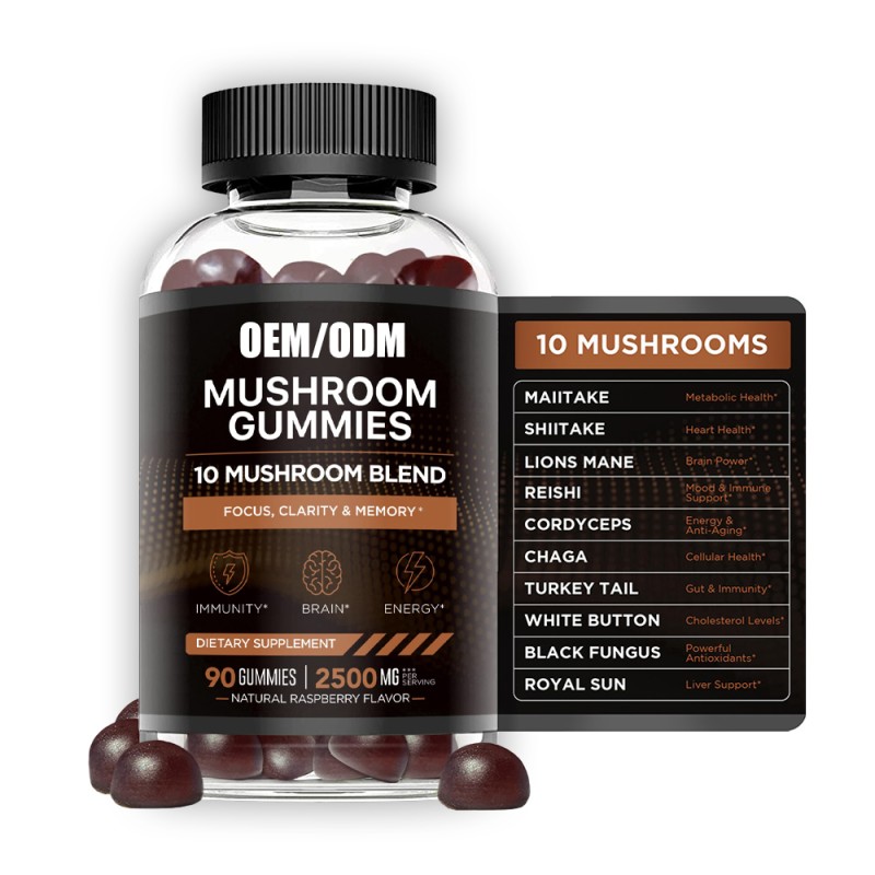 Mushroom Gummies Factory - Reishi Lions Mane Cordyceps