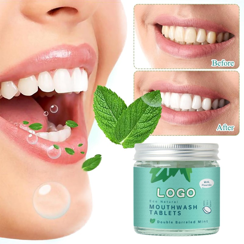 漱口片供应商 - 天然薄荷减少牙菌斑OEM代工