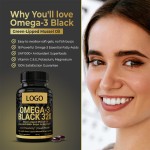 1000 mg EPA DHA Fish Oil Omega 3 Softgels Brain Health and Heart Support for Adults and Children
